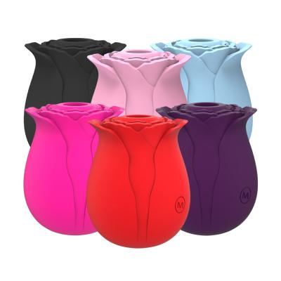 China Medical Silicone+ABS Rose Clit Sucker Nipple Stimulator Sex Toys For Women, 7 Intense Suction Rose VibratorHot Clitoral Sucking for sale