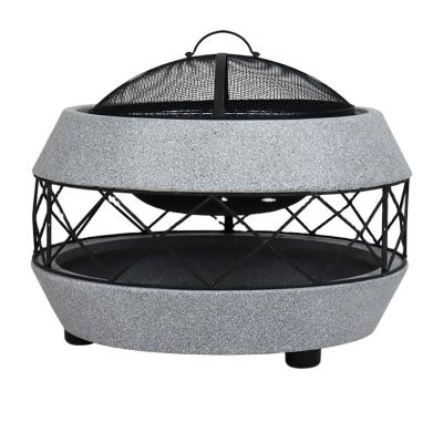 China 2021 New Popularity Outdoor Hot Sale Customization Outdoor Heater MgO Fire Pit With Mesh Cover for sale