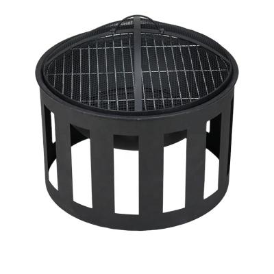 China Hearting Outdoor Garden Outdoor Wood Burning Round Metal Iron Carbon Table Fire Pit Decorative Iron Brazier For Barbecue for sale