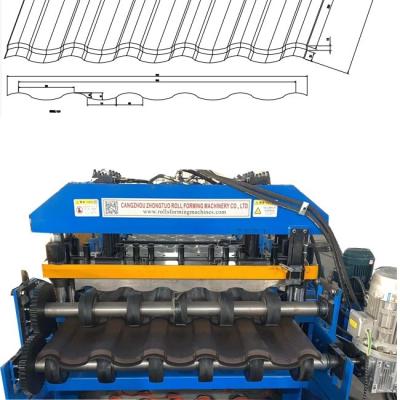 Chine Tuile de toit en acier galvanisée hydraulique faisant la grande vitesse de capacité de chargement de la machine 5T à vendre