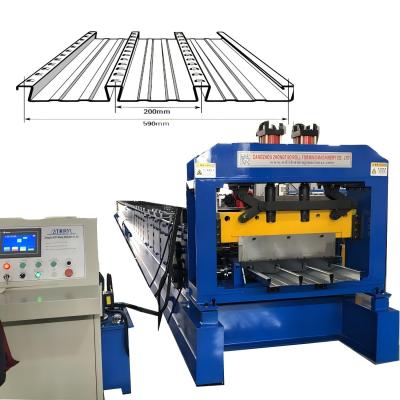 China High Speed Dovetail Shape Floor Steel Decking Roll Forming Machine for sale