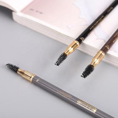 China Factory Waterproof Custom Tattoo Eyebrow Pen Wood Finished Double Pencil Waterproof for sale