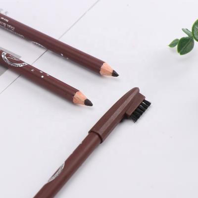 China Waterproof Waterproof Construction Natural Eyebrow No Logo 2 In 1 Vegan Eyebrow Pencil With Brush for sale