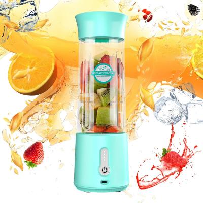 China Car 500ml Safety USB Mini Hand Blender Rechargeable Portable Blender Juicer Battery Operated Smoothie Maker for sale