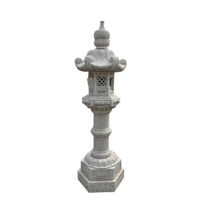 China Traditional Granite Lantern Japan Style Outdoor Decorate Memorial Stone for sale