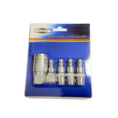 China Manufacturing Plant American 5pcs quick coupler air carbon steel pipe fittings for sale