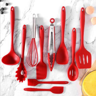 China Viable 10 Pieces In 1 Set Kitchen Utensils Silicone Cooking Utensils Set Silica Gel Cooking Utensils for sale