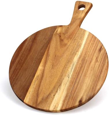 China Eco - Friendly Non Slip Serving Tray Pizza Peel Wood Pizza Pallet Board Flat Rounds Non Slip for sale