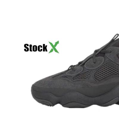 China Fashion trend 500 best quality OG UPPER duty black shoes genuine leather ash gray yeezy casual yeezy sneakers with box for sale