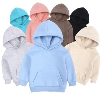 China Anti-Shrink Ms-36 Kids tales cotton plain fleece hoodie blank pullover sweatshirt Winter Clothes children boys girls hoodies sweatshirts for sale