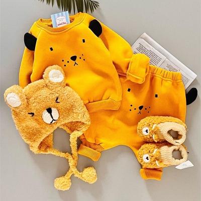 China Casual Ms-70 Wholesale Kids Wear Boys And Girls Children Long Sleeve 2 Piece Tracksuits Winter Baby Clothing Sets 12-18 Months for sale