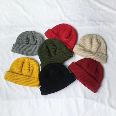 China Beanie Hat For Winter Knitted Acrylic Embroidered Custom Wholesale COMMON for sale