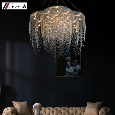 China Modern For Living Room Lamp Led Chandeliers Style Vintage 8AM Modern High Ceiling Light Dark Pendant LED G9 Rebecca Lighting Hotel for sale