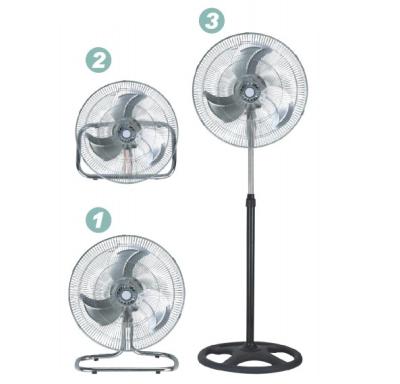 中国 3 in 1 High Velocity 18 inch Industrial Floor Stand Wall Mount Oscillating Blower Fan 販売のため