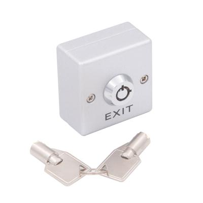 China Access control system 12v metal push button switch key reset keyswitch emergency door exit button zinc alloy for sale