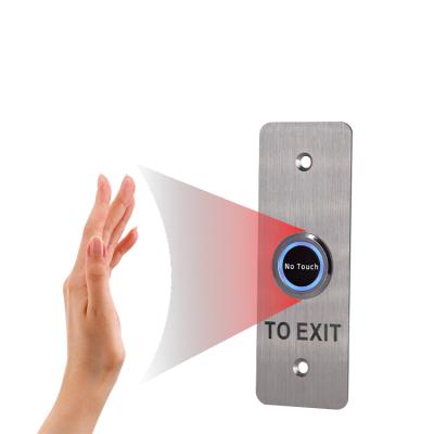 China Access Control System 12v Wireless Remote No Exit Contactless Release Infrared Door Exit Button For Access Control for sale