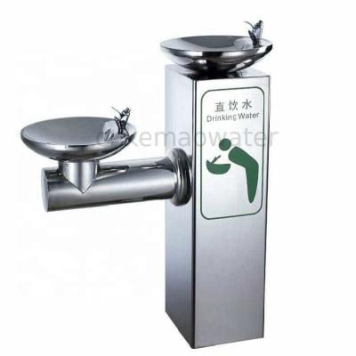 China Hotel SALE TWO WATER STAINLESS STEEL BASINS AND TWO FOUNTAIN TAP DRINKING WATER COOLER HOT MACHINES FOR PUBLIC USE for sale