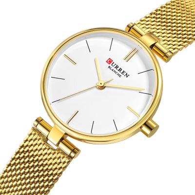 China Water Resistant CURREN 9038 Stainless Steel Mesh Strap Women's Quartz Watch Luxury Wristwatch Female Clock Ladies Dress Watch for sale