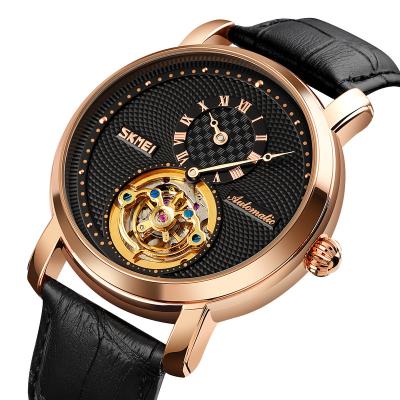 China Skmei 9240 Brand Mens Wristwatches Tourbillon Hollow Top Mechanical Analog Crown Luxury Outlet Automatic Watch For Male for sale