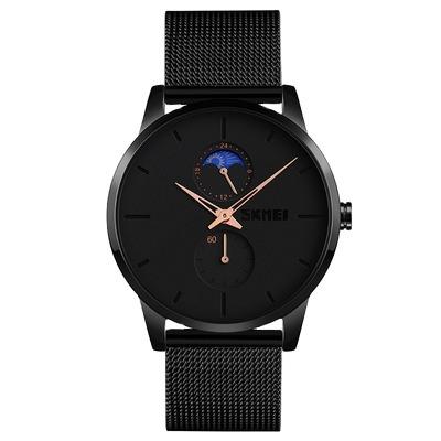 China Luminous Hands Shape Skmei 9208 Men Quartz Wristwatches Luxury Simple 3atm Water Resistant Stainless Steel Quartz Watch With Small Dials for sale