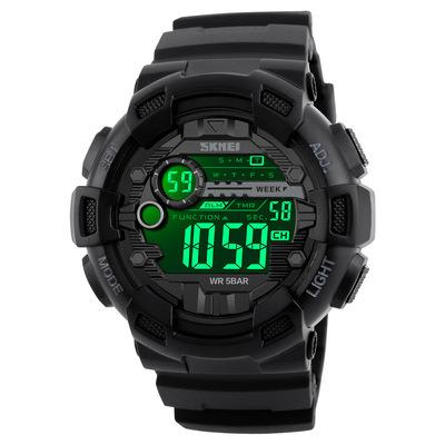 China Skmei 1243 Automatic Men Date Digital Electronic Wrist Watch Fashion 50M Waterproof Light LED Digital Male Sports Watch Students Watch for sale