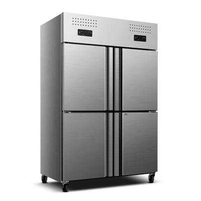 China Double-temperature commercial 4 doors static cooling fridge freezer for hotel restaurant for sale