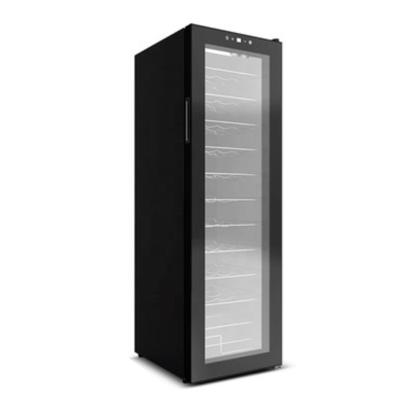 China Commercial Single-temperature Glass Door Upright 138L 48 Bottle Display Wine Cooler Fridge for sale