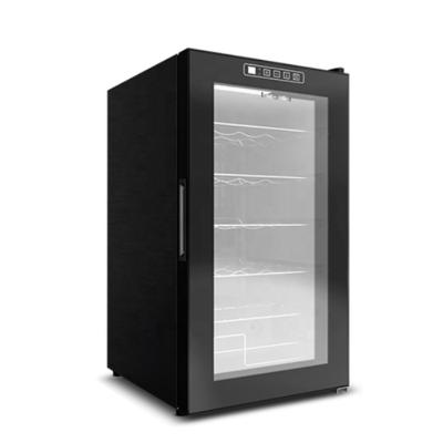 China Single-Temperature 24 Bottles Glass Door Wine Fridge Touch Control Cooler Fridge for sale