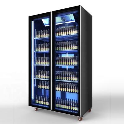 China Three Color Lighting Commercial Refrigeration Equipment Cold Beverage Beer Cooler Display Fridge for sale