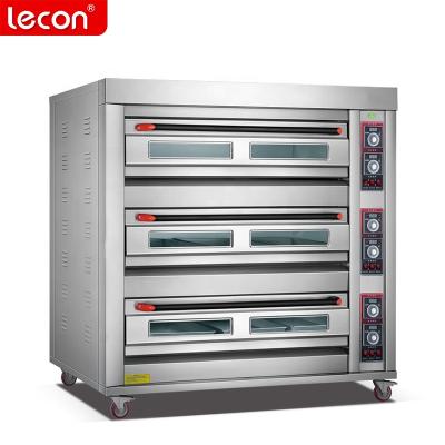 China Electric Snack Factory Wholesale Price Commercial 3 Deck 9 Trays Bakery Bread Oven for sale