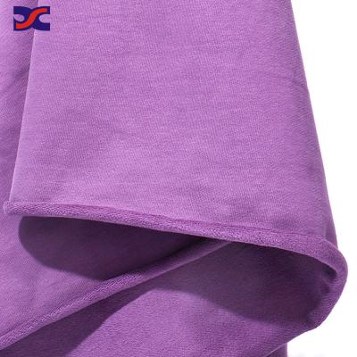 China Wicking DTY Solid For Garment And Home Textile One Side 100% Cotton Sweat Fleece Fabric With Brushed for sale