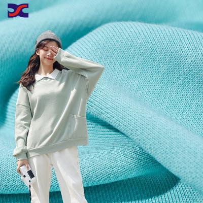 China Factory price Wicking 32s t/c one side brush blue sweat terry fleece fabrics fleece fabric for hoodies and sport tracksuit for sale