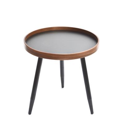 China Nordic Modern Family Convertible Sofa Side Table Round Solid Wood Small Table for sale