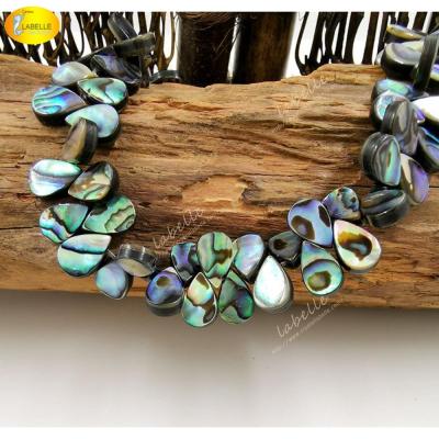 China 100% natural color as per photo Paua Shell Beads 18X25MM Abalone Teardrop Beads Bulk Abalone Shell Beads for sale