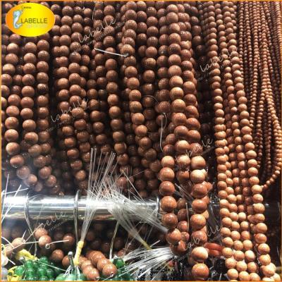 China 100% Natural Color Sandstone Beads Goldstone Natural Gemstone Round Loose Gemstone Jewelry Beads for sale