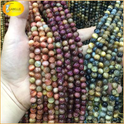 China 100% Natural Color Tiger Eye Beads Genuine Natural Gemstone Round Loose Bead 4MM 6MM 8MM 10MM 12MM for sale