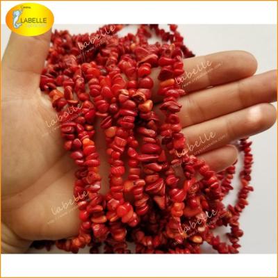 China Natural Color Coral Chip Beads Natural Coral Beads Red Coral Specimen from 100% for sale