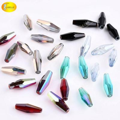 China Czech Crystal Glass Beads Jewelry Making Machine Cut Around Crystal Beads Bicone Faceted Crystal Glass Beads for sale