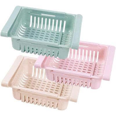 China Viable Kitchen Fridge Storage Basket Rack Space Saver Food Fridge Storage Organizer for sale