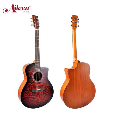 China Acoustic Guitar Matte Acoustic Guitar Cutaway Colorful (AFM17DTC-GA-M) Solid Flawless Top Travel 41 Inch for sale