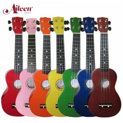 China Wholesale Linden Plywood Colorful 21 Inch Ukulele Ukulele Soprano (AU01H) for sale