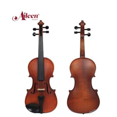 China Fiddle Fiddle Solid Straight Grain Conservatory Flawless Flawless Maple Top Flamed Violin (VM110) for sale