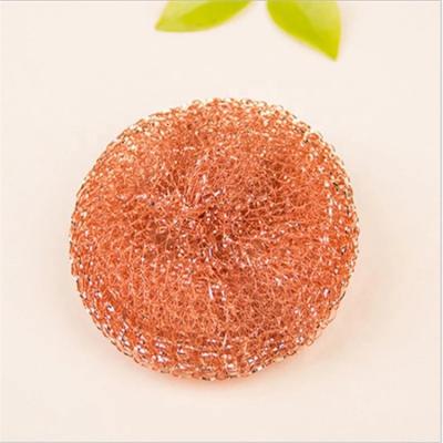 China Durable High Quality Copper Coated Kitchen Mesh Scourer Cleaning Balls for sale