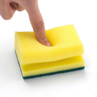 China Sustainable Kitchen Cleaning U Type Abrasive Sponge Grooved Nylon Scouring Pad for sale