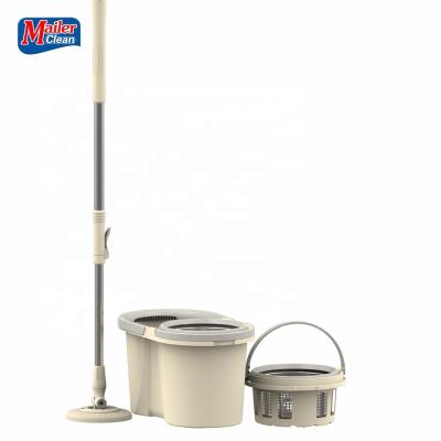 China Eco-friendlly Sustainable Luxury Spin Mop Bucket System 360 Floor Spinning Mop for sale