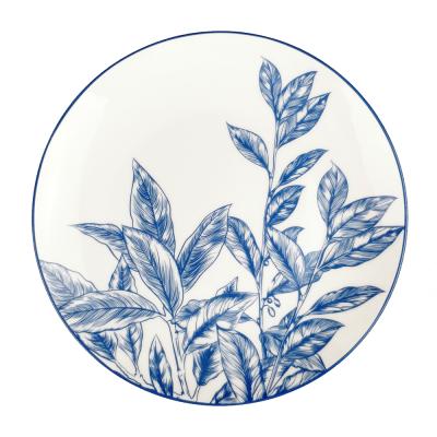 China Sustainable JC Ware Custom Printed Bone China Ceramic Wedding Dinner Plates for sale