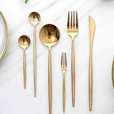 China JC Amazon Success Rose Gold Cutlery Sets Stainless Steel Flatware Sustainable Set for sale