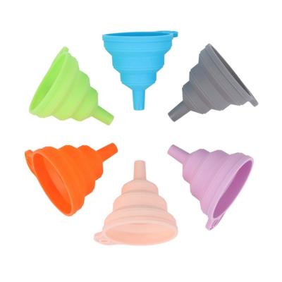 China China Factory Wholesale Portable Viable Food Grade Silicone Mini Folding Funnel for sale