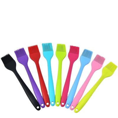 China Easily Cleaned Made In China Food Grade Silicone Material Solid Color Small Oil Brush Barbecue Brush Oiling for sale