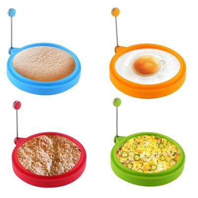 China Viable Hot Selling Amazon Egg Ring Set Non-Stick Design Round Professional Fried Egg Omelet Mold for sale